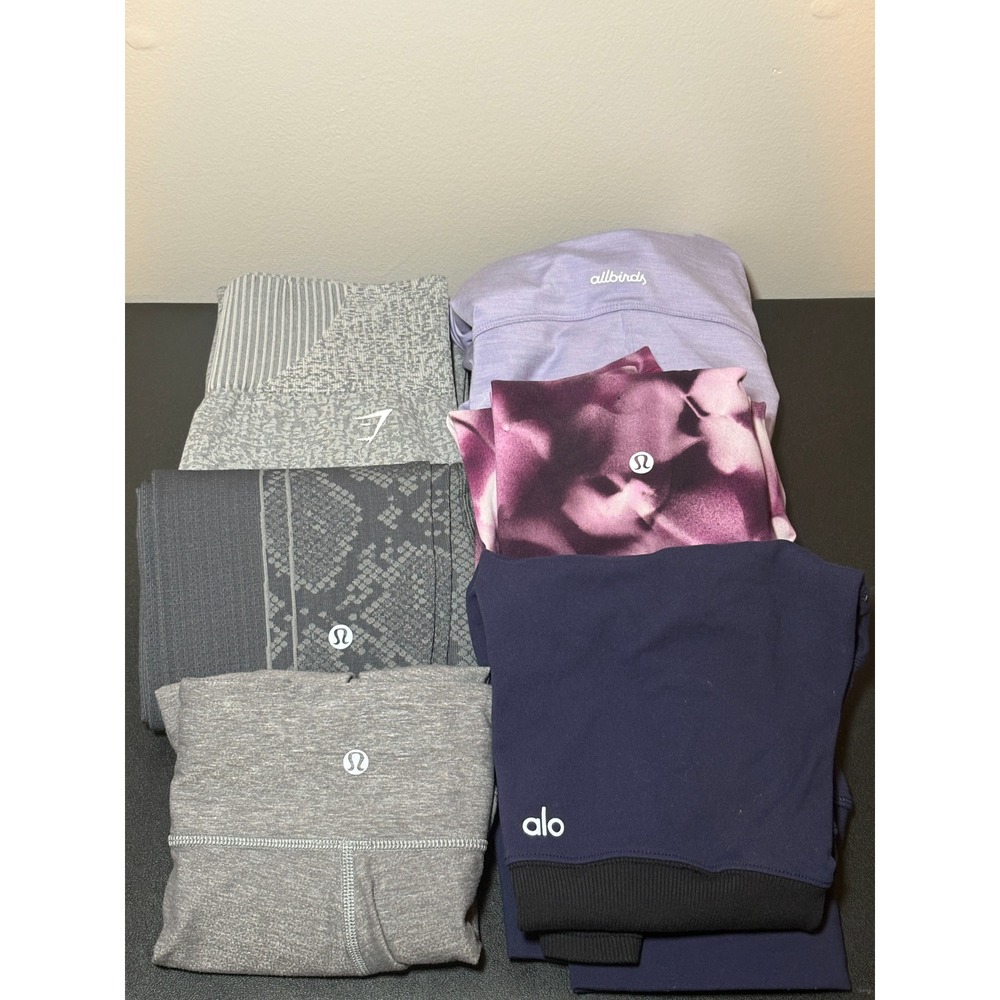 Lululemon Alo Gymshark Activewear Bundle Womens Leggings Tops Set 6pc Reseller